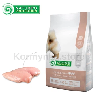 Сухой корм для щенков маленьких и мелких пород мясо птицы Nature’s Protection Mini Junior Small Breeds, 2 кг (NPS45724)