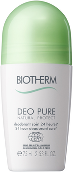 Дезодорант Biotherm Deo Pure Natural Protect натуральний кульковий 75 мл (3605540496954)