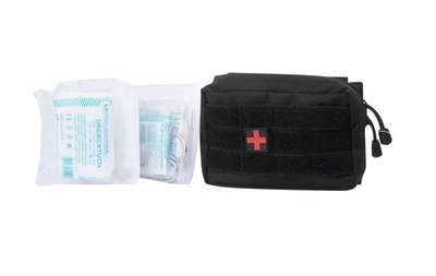 Аптечка Mil-Tec набор первой помощи 25 элементов First Aid Set black (16025302)