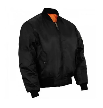 Тактична куртка Mil-tec MA1 Flight Jacket (Bomber) Black 10402002-XS