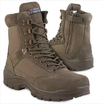 Ботинки тактические Mil-Tec с молнией Tactical side zip boot ykk Brown 12822109-41