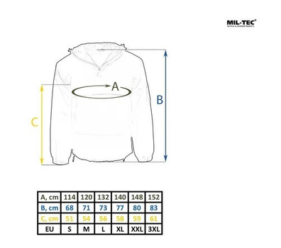 Куртка-анорак тактическая Mil-Tec,зимняя. черная 10335002 -XL