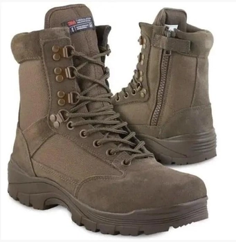 Ботинки тактические Mil-Tec с молнией Tactical side zip boot ykk Brown 12822109-42
