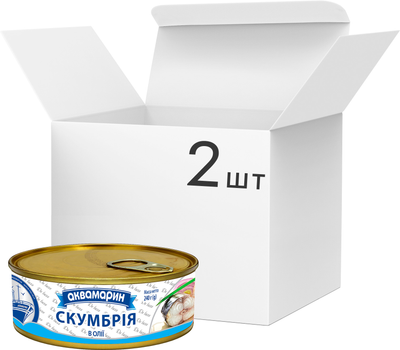 Упаковка скумбрії в олії Аквамарин 240 г х 2 шт (4750897001654_1)