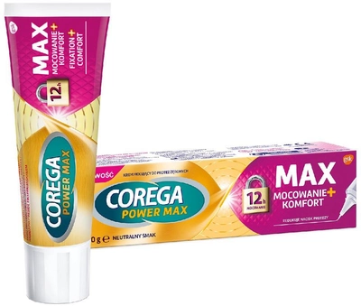Крем для зубних протезів Corega Power Max Fixation + Comfort Neutral Taste Fixation 40 г (5054563123534)