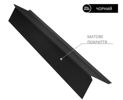 Торцевая планка для гибкой черепицы RAL 9005 ( матовое покрытие)