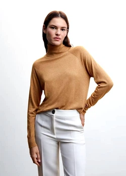 Водолазка MANGO 47051260-LUCCAC Коричневый XXS E000710