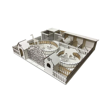 Конструктор детский DecorWood Зоопарк из дерева 55х55х14 см