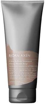 Маска для волосся Björn Axén Color Refresh Treatment Освіжаюча процедура відновлення кольору волосся Glossy Blonde Beige 250 мл (7350001704098)