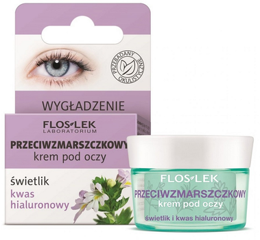 Крем для шкіри навколо очей Floslek проти зморшок з ехінацеєю та гіалуроновою кислотою 15 мл (5905043007021)