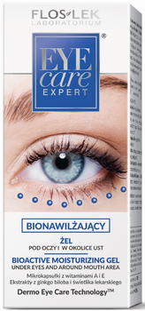 Гель для повік та губ Floslek Eye Care Expert біо-зволожуючий 30 мл (5905043001555)
