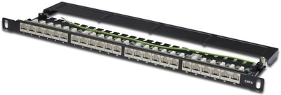 Panel krosowy FTP Digitus Professional 19" 0.5U CAT6 24xRJ45 do szafy serwerowej/rack (DN-91624S-SL-SH)