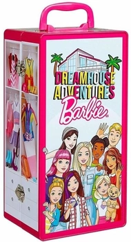 Rozkładana szafa Klein dla lalek Barbie z półkami i wieszakami na ubrania (4009847058010)