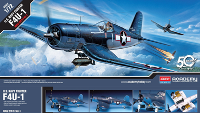 Збірна модель Academy U S Navy Fighter F4U-1 Corsair масштаб 1:72 (0603550016578)