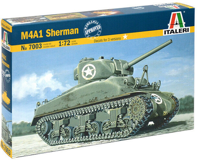Збірна модель Italeri M4A1 Sherman масштаб 1:72 (8001283870030)