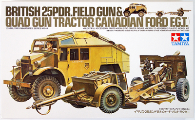 Model do składania Tamiya British 25PDR Gun & Quad Tractor skala 1:35 (4950344995431)