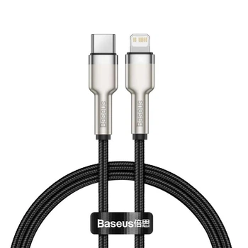 Кабель Baseus Cafule Series Metal Data Cable Type-C to iP PD 20W 1m Black (CATLJK-A01)