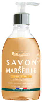 Марсельське рідке мило BeauTerra з медом та ваніллю 300 мл (3401360094734)