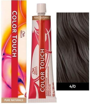 Безаміачна фарба для волосся Wella Professionals Color Touch Pure Naturals 4/0 60 мл (8005610529608)