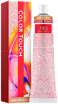 Farba do włosów bez amoniaku Wella Professionals Color Touch Pure Naturals 7/03 - Naturalny Złoty Blond 60 ml (8005610547053).