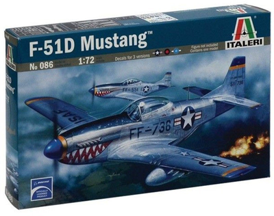 Model do składania Italeri F-51D Mustang skala 1:72 (8001283800860)