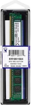 Pamięć Kingston DDR3-1600 4096MB PC3-12800 (KVR16N11S8/4)
