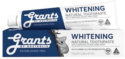 Зубна паста Grants Of Australia Natural Toothpaste Відбілювальна натуральна без фтору 110 г (9312812004109)