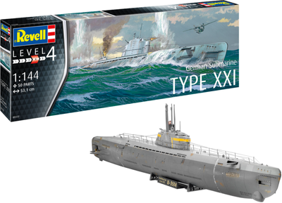 Збірна модель Revell German Submarine Type XXI масштаб 1:144 (4009803051772)