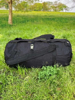 Рюкзак-сумка-баул вещмешок армейский 90л черный