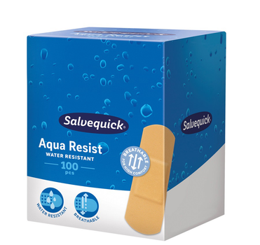 Plastry Salvequick Aqua Resist wodoodporne rozmiar S 100 szt (7310616910024)