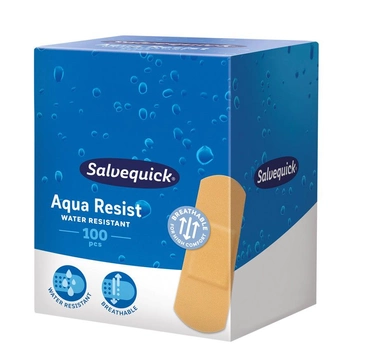 Plastry Salvequick Aqua Resist wodoodporne rozmiar M 100 szt (7310616910017)