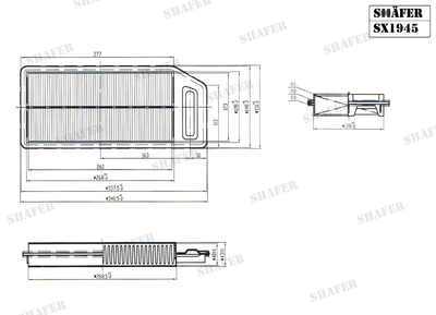 Фільтр повітряний Honda Accord CL, 2.0-2.4, 03-08 SX1945 SHAFER