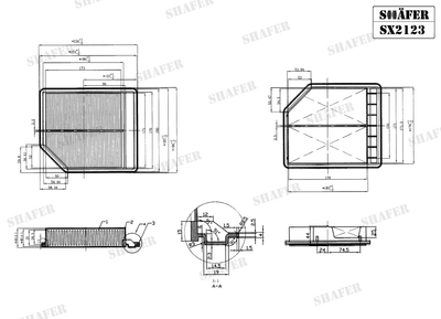 Фильтр воздушный Honda Civic 4D, 5D, FR-V, 1.8, 06- SX2123 SHAFER