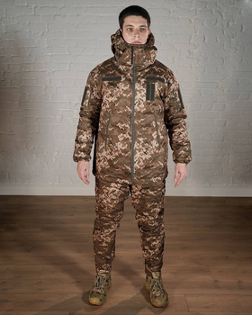 Зимова військова форма SoftShell з утеплювачем ХОЛОСОФТ піксель бушлат та штани розмір XXXL - (56)