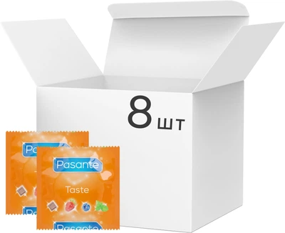 Презервативи Pasante Taste Різнокольорові 8 шт (ROZ6400230121)