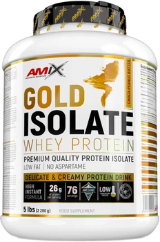 Сироватковий ізолят протеїну Amix Gold Whey Protein Isolate порошок 2280 г Chocolate Peanut Butter (8594060009025)