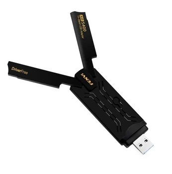 Адаптер AX5400 WiFi 6E USB 3.0 три диапазона 2.4G/5G/6GHz 5400 Мбит/с 2х5 дБ