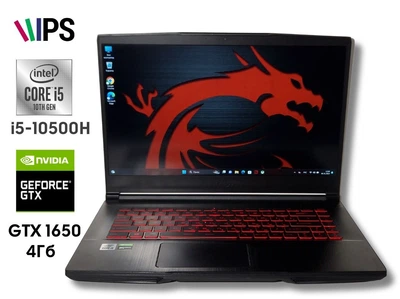 Ігровой ноутбук б/у MSI GF63 Thin 15.6 IPS Core i5-10500H 8/256 SSD GTX 1650 4Гб