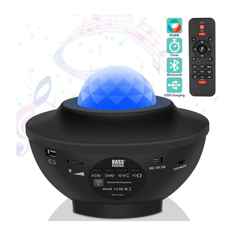 Звёздный проектор Bass Polska BH 59311 с Bluetooth-динамиком 162х162х130 мм черный