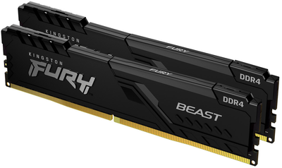 Оперативна пам'ять Kingston Fury DDR4-3200 32768 MB PC4-25600 (Kit of 2x16384) Beast Black (KF432C16BB1K2/32)