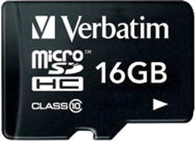 Карта памяти Verbatim Premium MicroSDHC 16 GB Class 10 (23942440109)