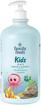 Żel pod prysznic i szampon 2 w 1 Family Fresh Kids 1000 ml (7310614392709)