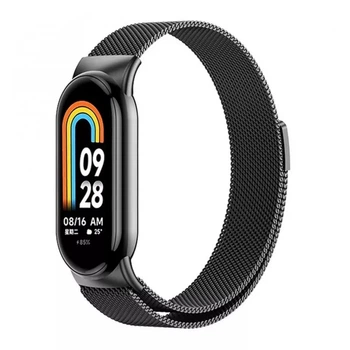 Ремешок для фитнес браслета Xiaomi Mi Band 8,9,10 миланская петля черный