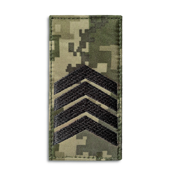 Шеврон на липучке TM IDEIA звание Старший сержант 5х10 см (800029449)