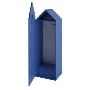 Детский шкаф гардеробный Амстердам Little Room Little Room Baby House синий (SIN-44352-5)