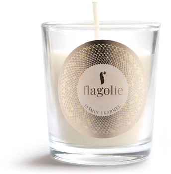 Невелика соєва ароматична свічка Flagolie Жасмин і карамель 70 г (5907471930094)