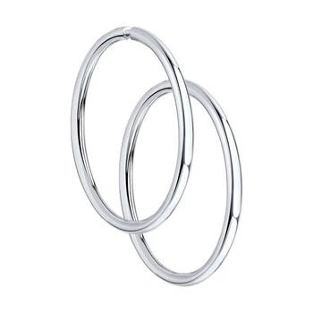 Сережки конго з білого золота 15 мм (з40031)