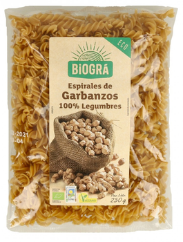 Макароны Biogra Chickpea Spirals Bio 250 г (8426904173695)