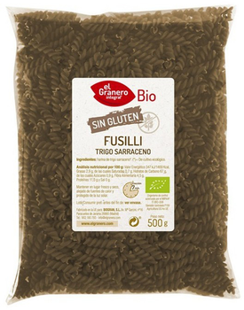 Макароны El Granero Buckwheat Fusilli Gluten Free Bio 500 г (8422584088274)