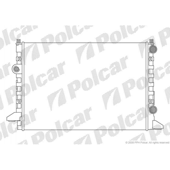 Радиатор охлаждения двигателя POLCAR VOLKSWAGEN Passat B4 1.6l (AEK, AFT) 93-96, 3A0121253AA ( произв. KOYORAD ) (954708A4)